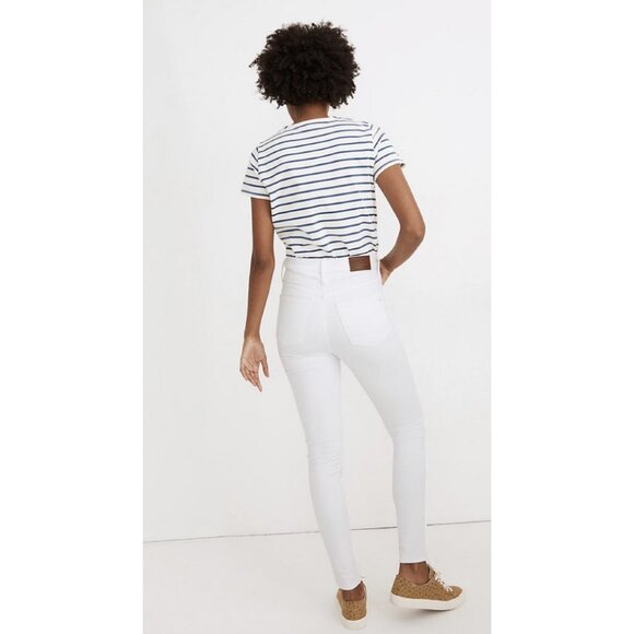 Madewell $128 Petite 10" High Rise Skinny Jeans in Pure White Size P37 AJ294 - Picture 2 of 8
